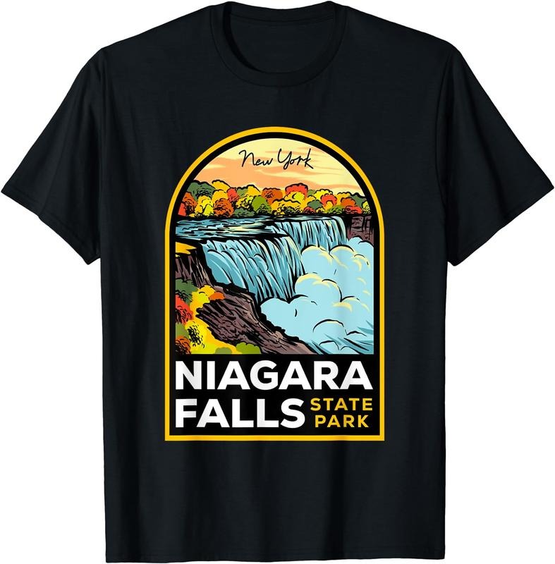 [100% Cotton]Niagara Falls State Park NY T-Shirt Black Hoodie Sweatshirt | PrintMintTees.com