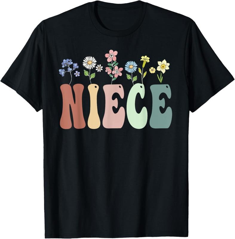 100% Cotton Niece Gifts Women Wildflower Floral Design Niece T-Shirt Hoodie, Sweatshirt | PrintMintTees.com