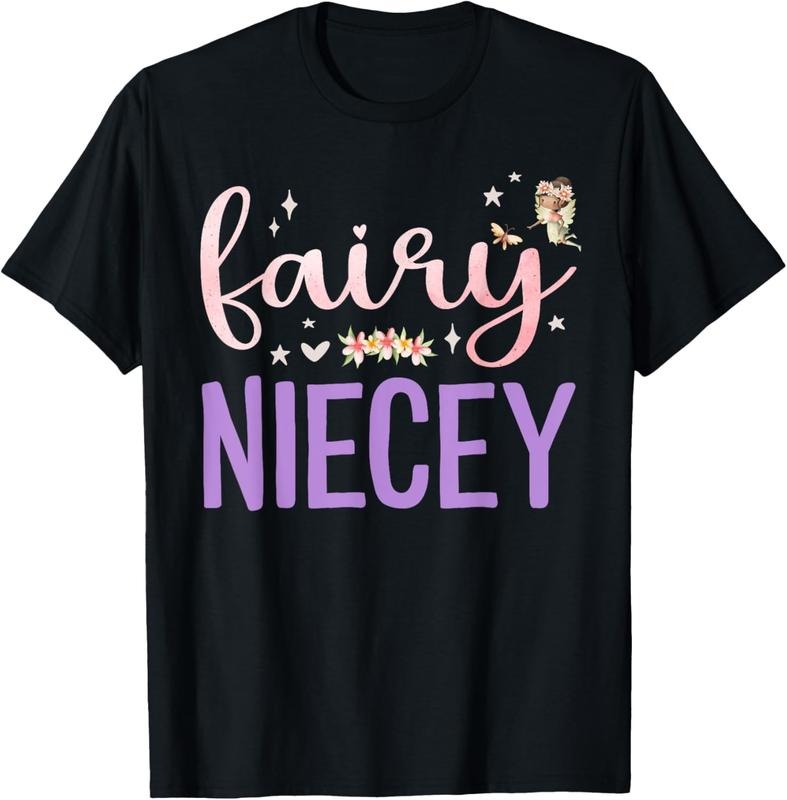 100% Cotton Niecey Magical Floral Niece Fairy Birthday Fairytale Family T-Shirt Hoodie Sweatshirt | PrintMintTees.com