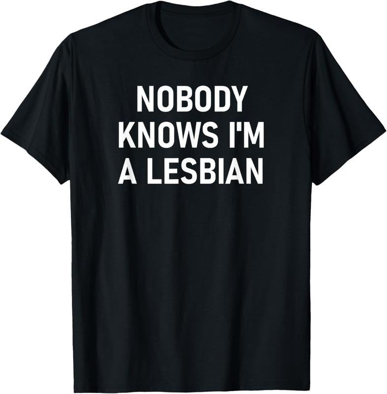 100% Cotton Nobody Knows I'M Lesbian Gay Pride LBGT Funny Family T-Shirts, Hoodie, Sweatshirt