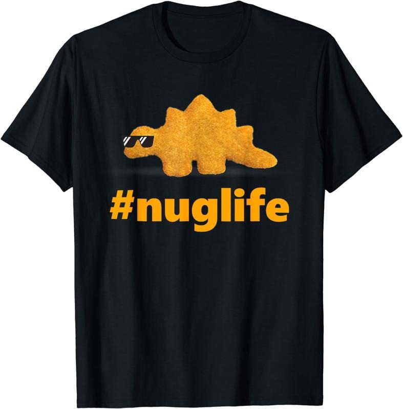 [100% Cotton]Nug Life Dino Nuggs Dino Chicken Nuggets Dinosaur Nugget T-Shirt Hoodie Sweatshirt | PrintMintTees.com