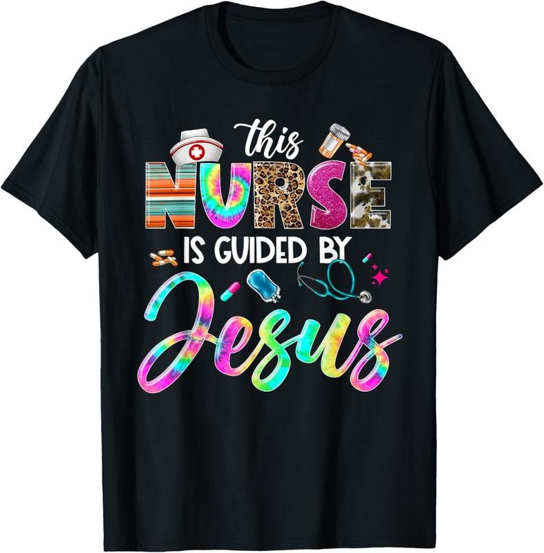 100% Cotton Nurse Guided by Jesus Christian Stethoscope RN LPN Nursing T-Shirt Hoodie Sweatshirt | PrintMintTees.com