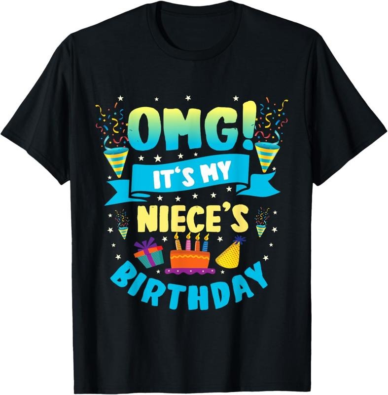 100% Cotton OMG It's My Niece Birthday T-Shirt Hoodie Sweatshirt | PrintMintTees.com