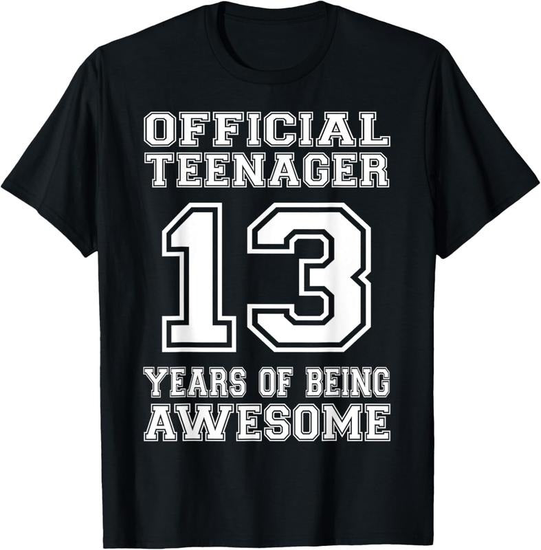 100% Cotton Official Teenager 13th Birthday Gifts 13 Year Old Boys Girls T-Shirt Hoodie, Sweatshirt | PrintMintTees.com
