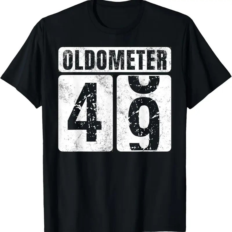 100% Cotton Oldometer 49 Shirt Vintage Funny 49th Birthday Gift Idea T-Shirt Hoodie Sweatshirt | PrintMintTees.com