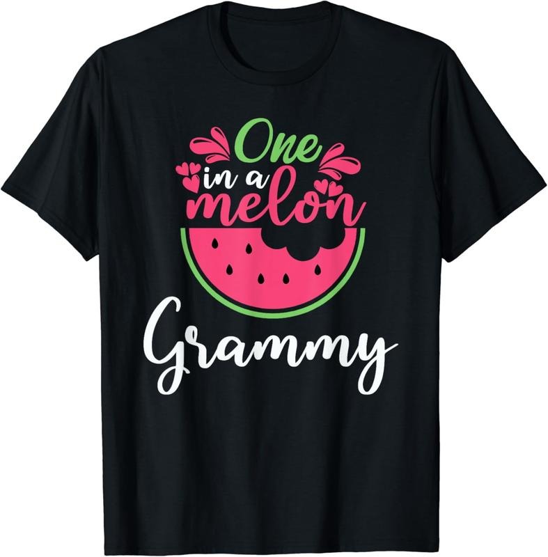 [100% Cotton]One In A Melon Grammy Shirt Birthday Matching Family T-Shirt Hoodie Sweatshirt | PrintMintTees.com