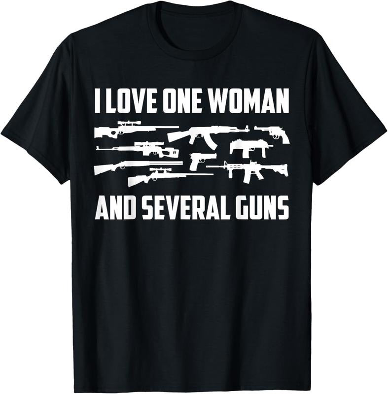 100% Cotton One Woman & Several Guns Pro 2A Gun Lover Gun Enthusiast T-Shirt Hoodie Sweatshirt | PrintMintTees.com