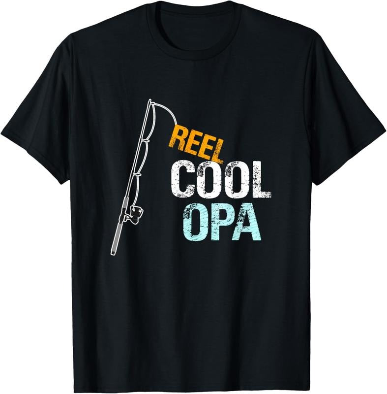 100% Cotton Opa Gift from Granddaughter Grandson Reel Cool Opa T-Shirt Hoodie, Sweatshirt | PrintMintTees.com