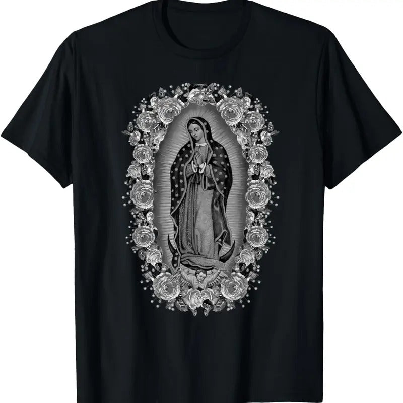 100% Cotton Our Lady Virgen De Guadalupe Virgin Mary Shirt Hoodie Sweatshirt