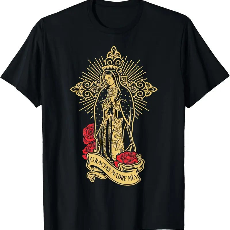 100% Cotton Our Lady of Guadalupe Saint Virgin Mary T-Shirt Hoodie, Sweatshirt | PrintMintTees.com