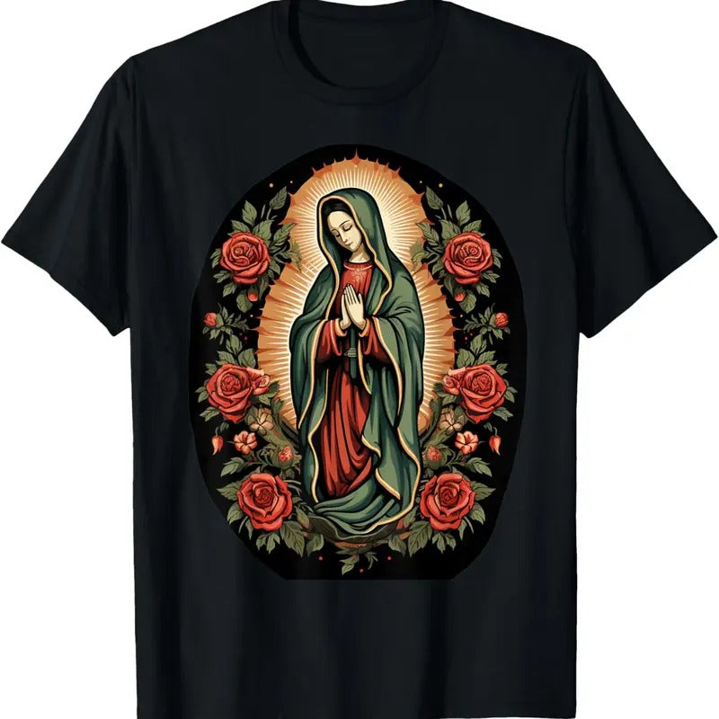 100% Cotton Our Lady of Guadalupe Sant Mary For Christians, Catholics T-Shirt Hoodie Sweatshirt | PrintMintTees.com