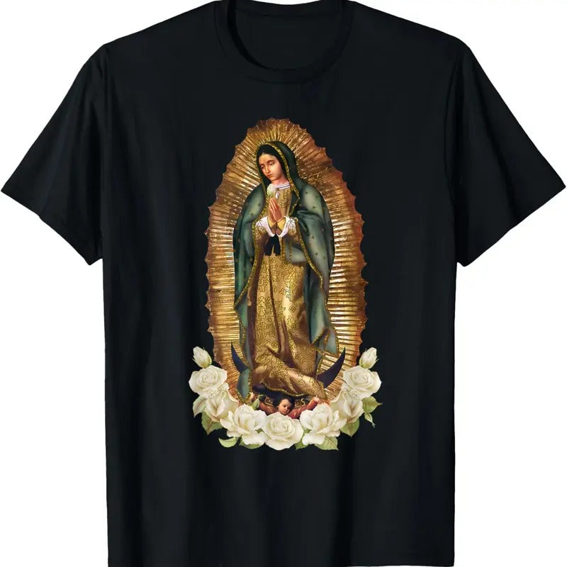 100% Cotton Our Lady Guadalupe Virgin Mary Catholic Saint Shirt Hoodie Sweatshirt