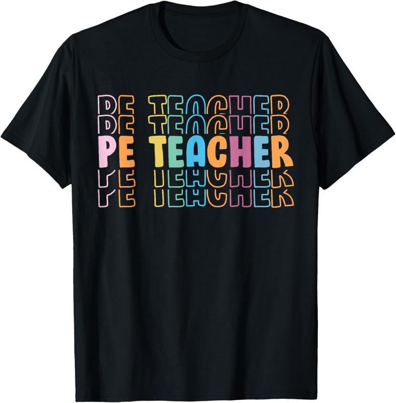 100% Cotton PE Teacher Vintage retro groovy Physical Education Teacher T-Shirt Hoodie, Sweatshirt | PrintMintTees.com
