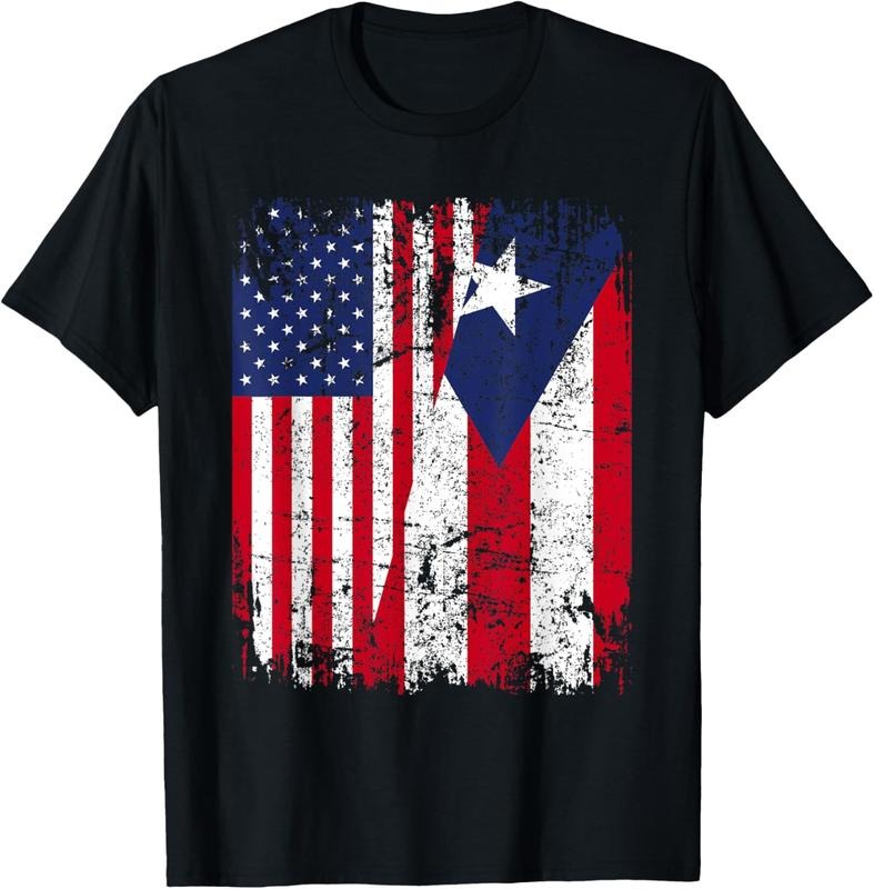 100% Cotton PUERTO RICAN American Flag PUERTO RICO T-Shirts, Hoodie, Sweatshirt