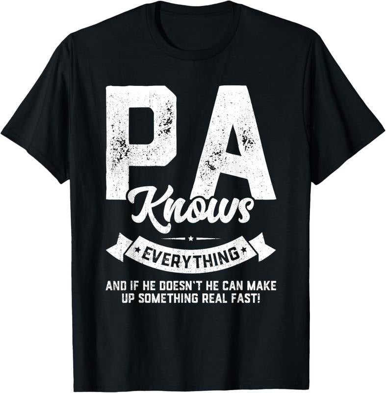 100% Cotton Pa Knows Everything Shirt 60th Gift Funny Father's Day T-Shirt Hoodie, Sweatshirt | PrintMintTees.com