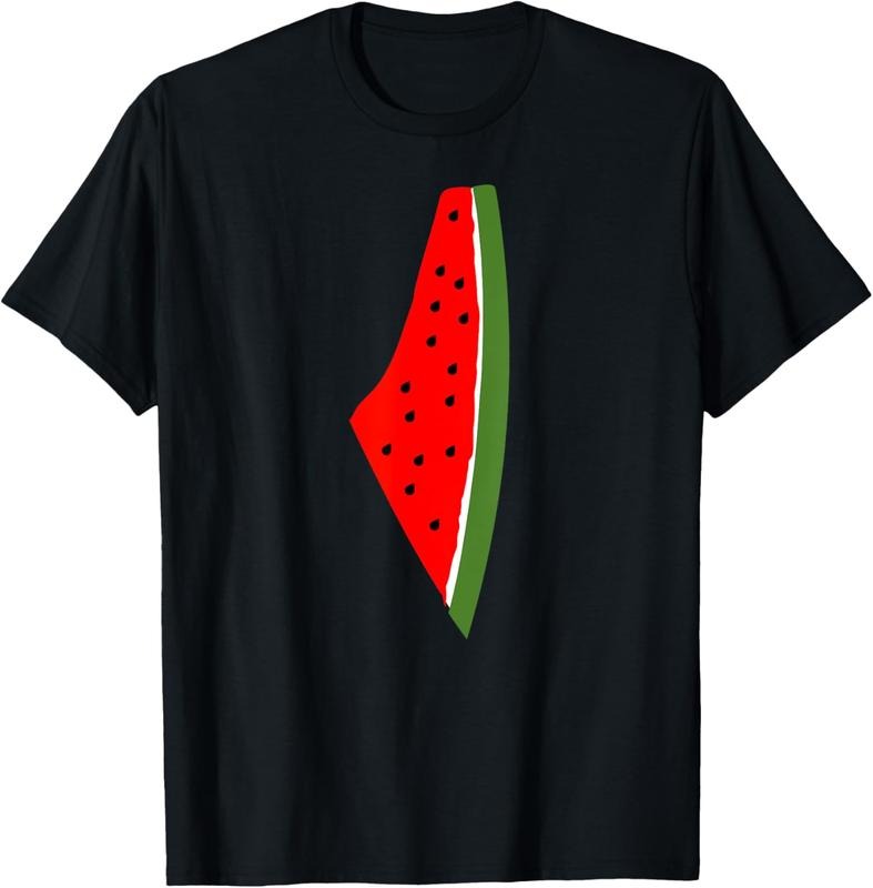 100% Cotton Palestine Watermelon Map T-Shirt Hoodie Sweatshirt | PrintMintTees.com