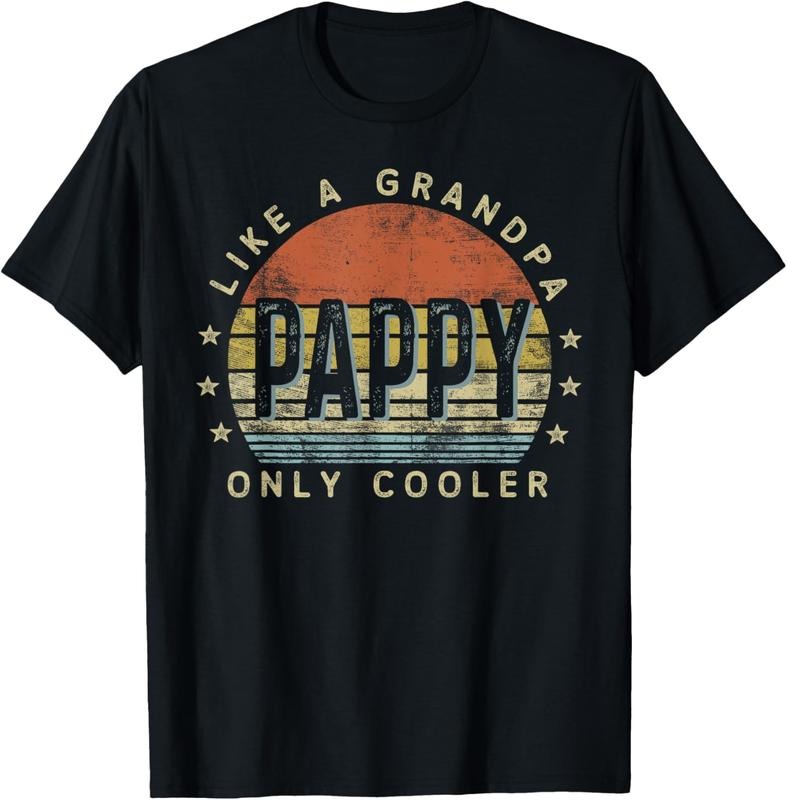 100% Cotton Pappy Like a Grandpa Only Cooler Pappy Gifts Vintage Style T-Shirt Hoodie Sweatshirt | PrintMintTees.com
