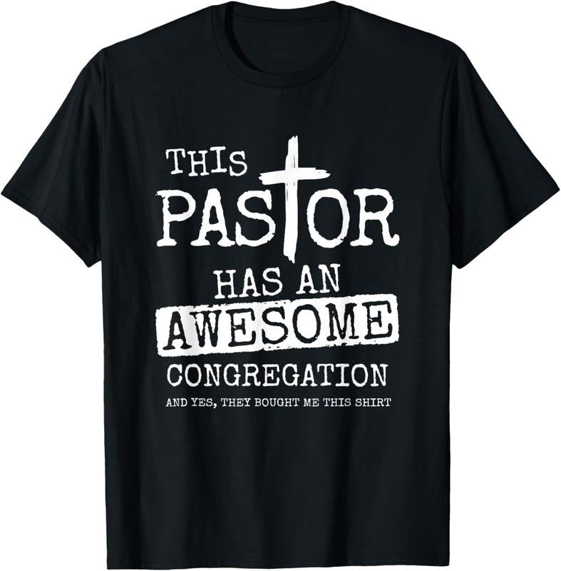 100% Cotton Pastor Has Awesome Congregation Church Christian Pastor T-Shirt Hoodie Sweatshirt | PrintMintTees.com