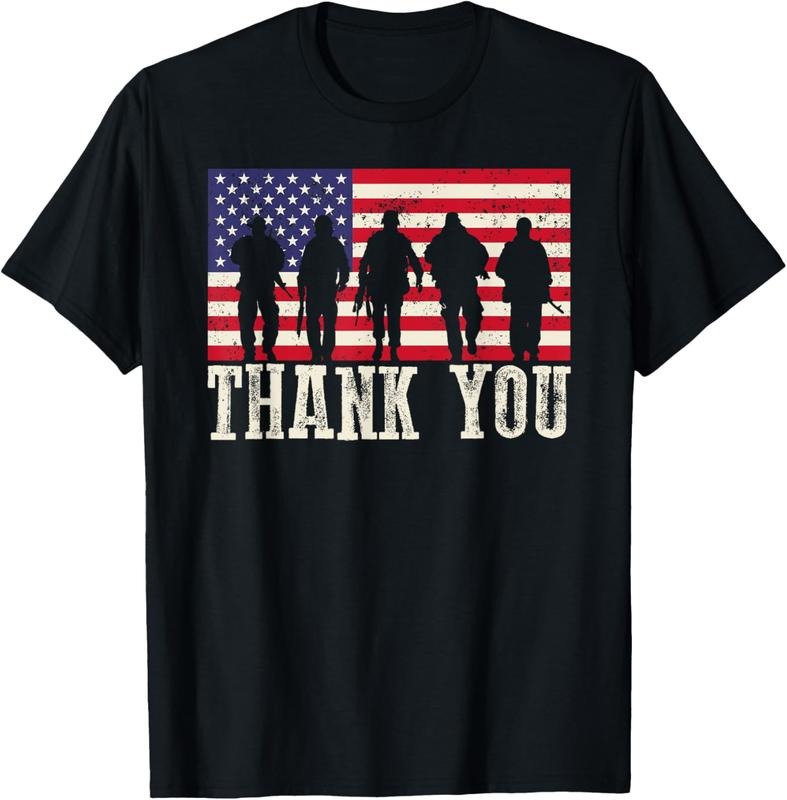 100% Cotton Patriotic American Flag Thank You Girl Boy Shirt T-Shirts, Hoodie, Sweatshirt