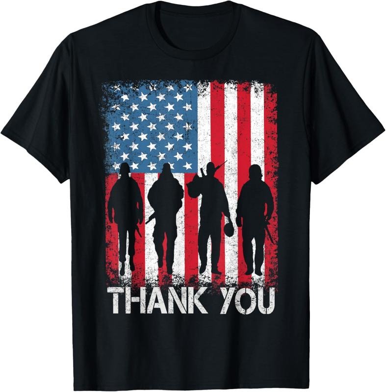100% Cotton Patriotic American Flag Thank You Girl Boy T-Shirts, Hoodie, Sweatshirt