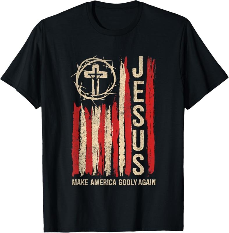100% Cotton Patriotic Christian USA Flag T-Shirt Hoodie Sweatshirt | PrintMintTees.com