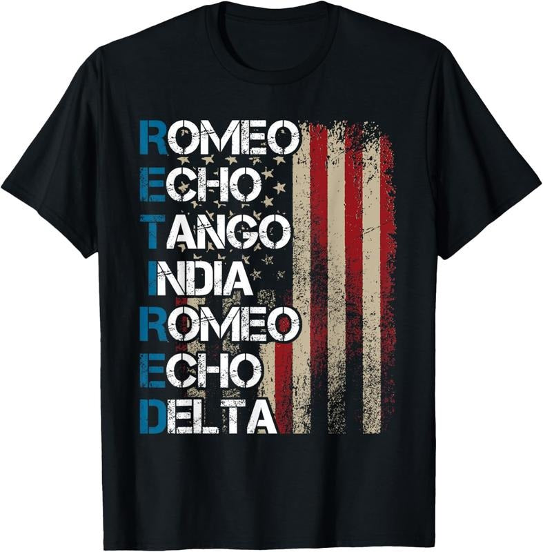 100% Cotton Phonetic Alphabet Retired Veteran Retirement Army Military T-Shirts, Hoodie, Sweatshirt