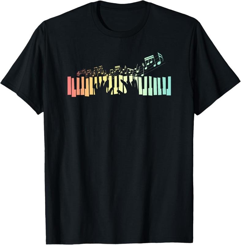 100% Cotton Pianist Keyboards Music Notes Piano T-Shirts, Hoodie, Sweatshirt