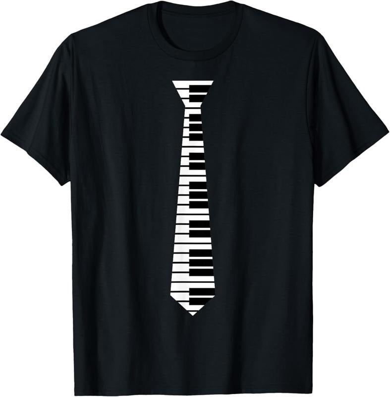 100% Cotton Piano Neck Tie Funny Humorous Keyboard Music Player Fun Gift T-Shirt Hoodie Sweatshirt | PrintMintTees.com