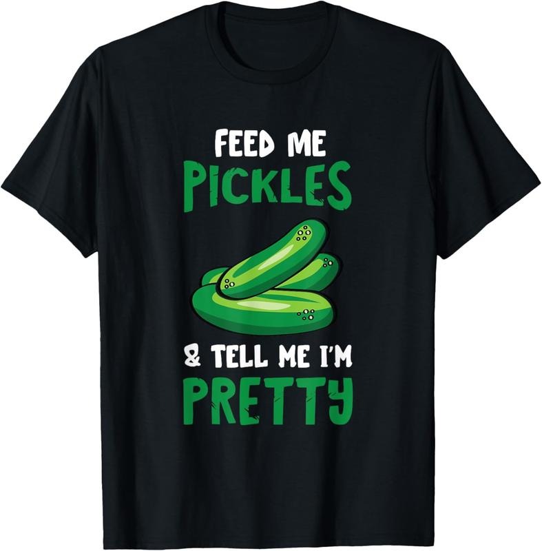 100% Cotton Pickle Feed Me Cucumber Dill Pickle Food Vegetable Lover T-Shirt Hoodie, Sweatshirt | PrintMintTees.com