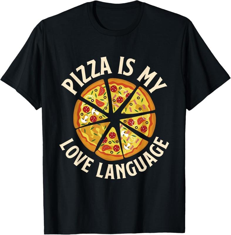 100% Cotton Pizza Is My Love Language Food Lover Pizza Baker Shirt Hoodie Sweatshirt