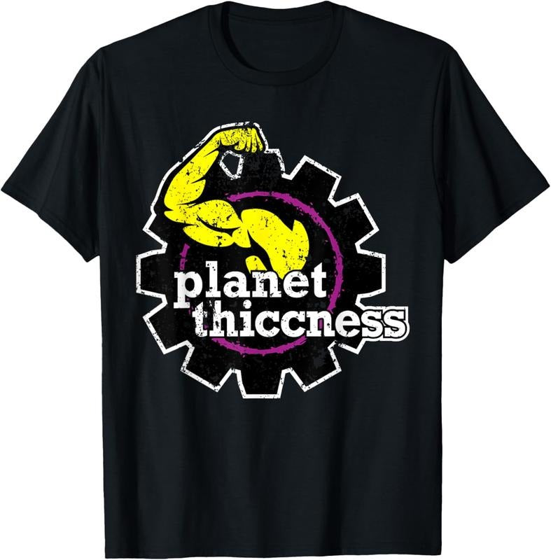 100% Cotton Planet Thiccness Gym Thickness Funny Joke Workout Lover T-Shirt Hoodie Sweatshirt | PrintMintTees.com