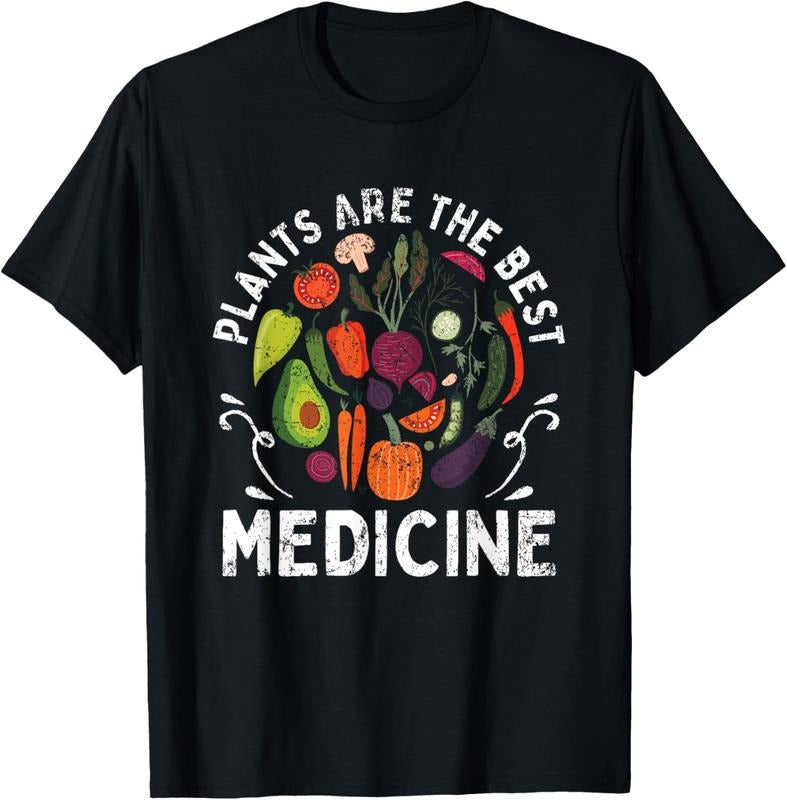100% Cotton Plants Are The Best Medicine Vegan T-Shirt Hoodie Sweatshirt | PrintMintTees.com