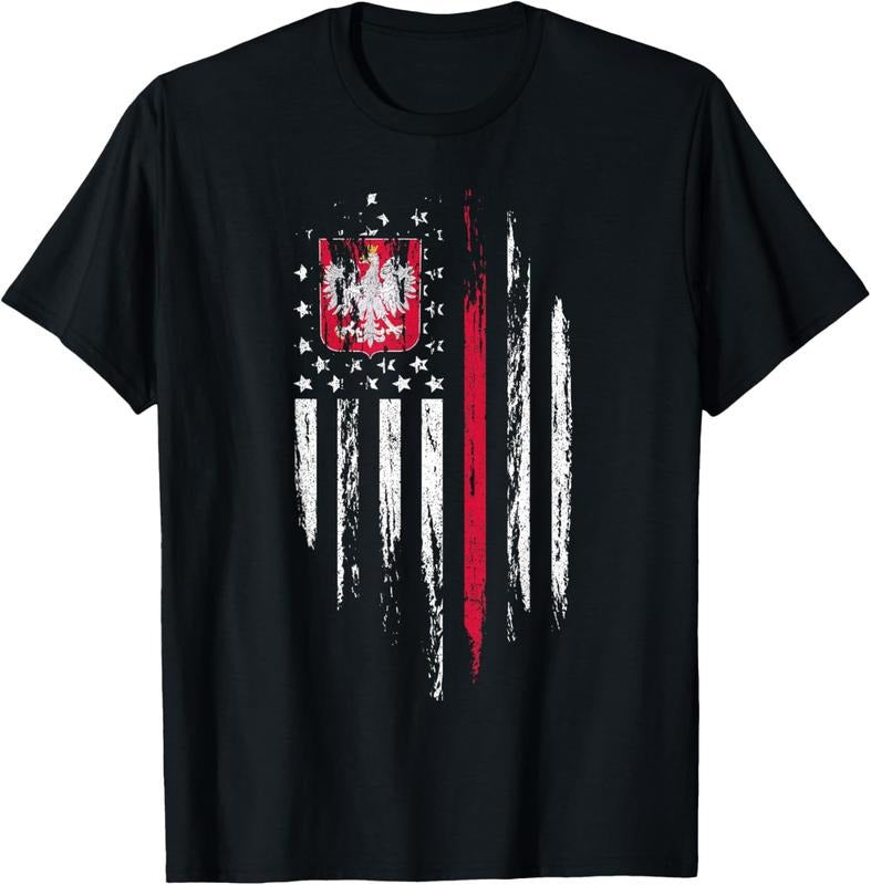 100% Cotton Polish American Flag Combo Poland USA Polska Patriotic Gift T-Shirt Hoodie, Sweatshirt | PrintMintTees.com