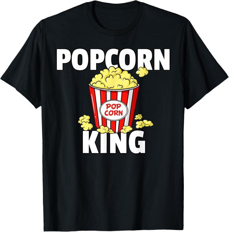100% Cotton Popcorn King Cinema Movie Snack T-Shirt Hoodie, Sweatshirt | PrintMintTees.com