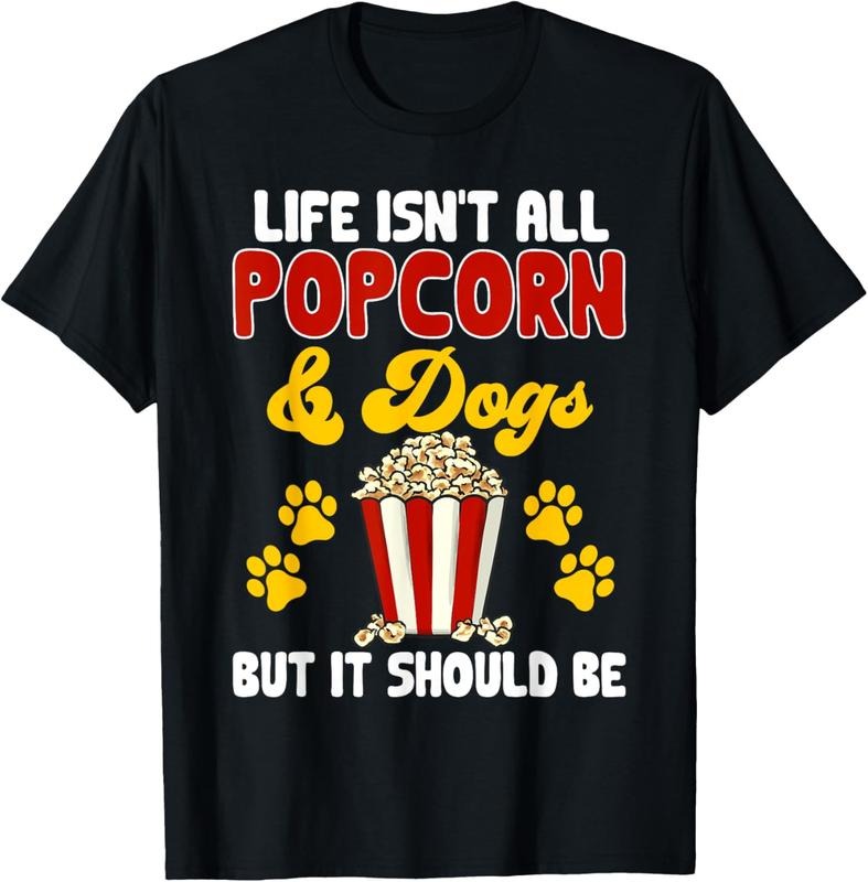 100% Cotton Popcorn Movie Night Snack Dogs Popcorn T-Shirt Hoodie, Sweatshirt | PrintMintTees.com