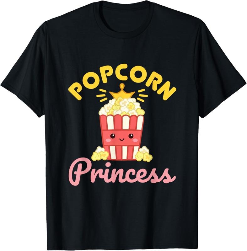 100% Cotton Popcorn Princess Girls  Popcorn Lover T-Shirt Hoodie, Sweatshirt | PrintMintTees.com