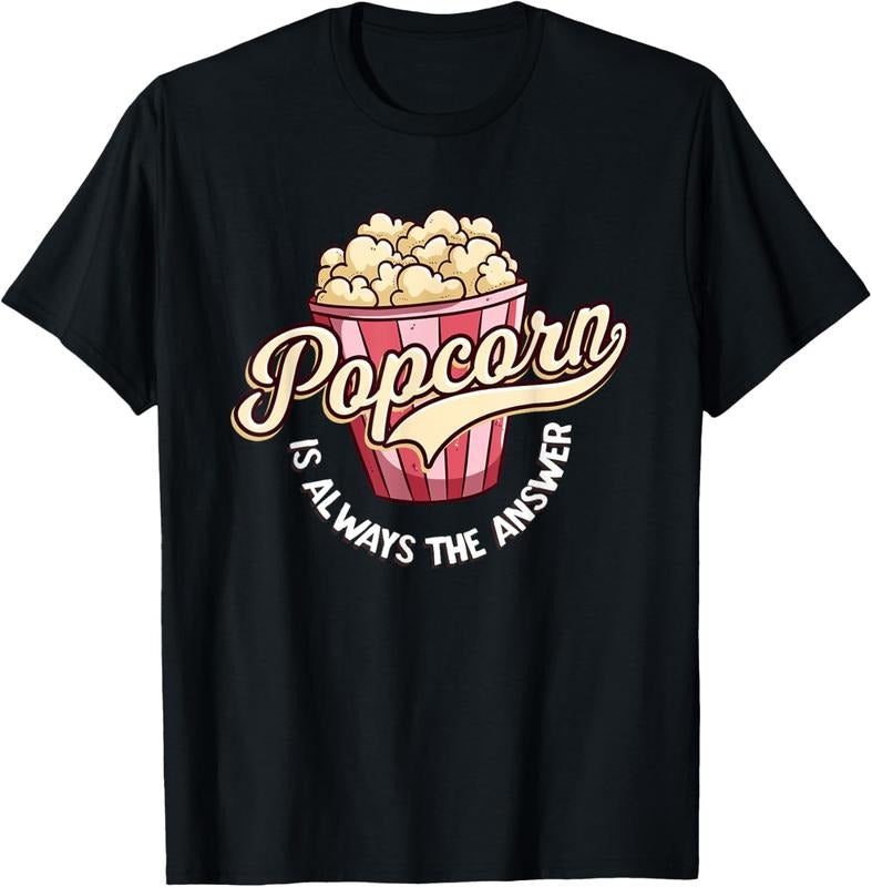 100% Cotton Popcorn is always the answer funny tee for  and teens T-Shirt Hoodie, Sweatshirt | PrintMintTees.com