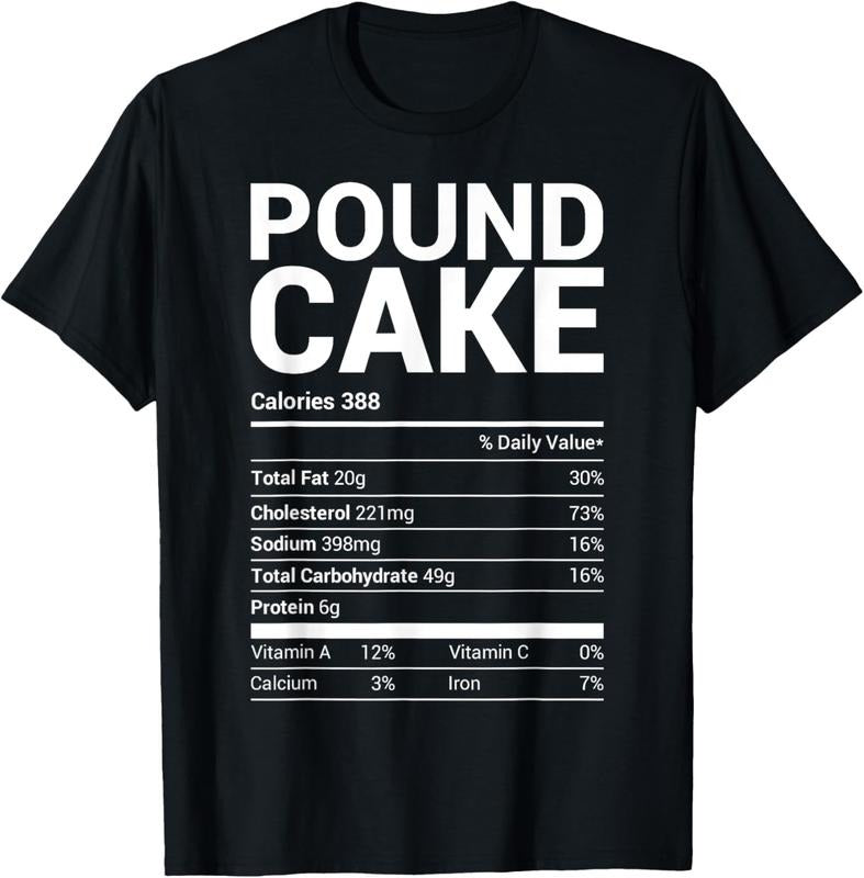 100% Cotton Pound Cake Nutrition Facts Family Matching Costume T-Shirts, Hoodie, Sweatshirt