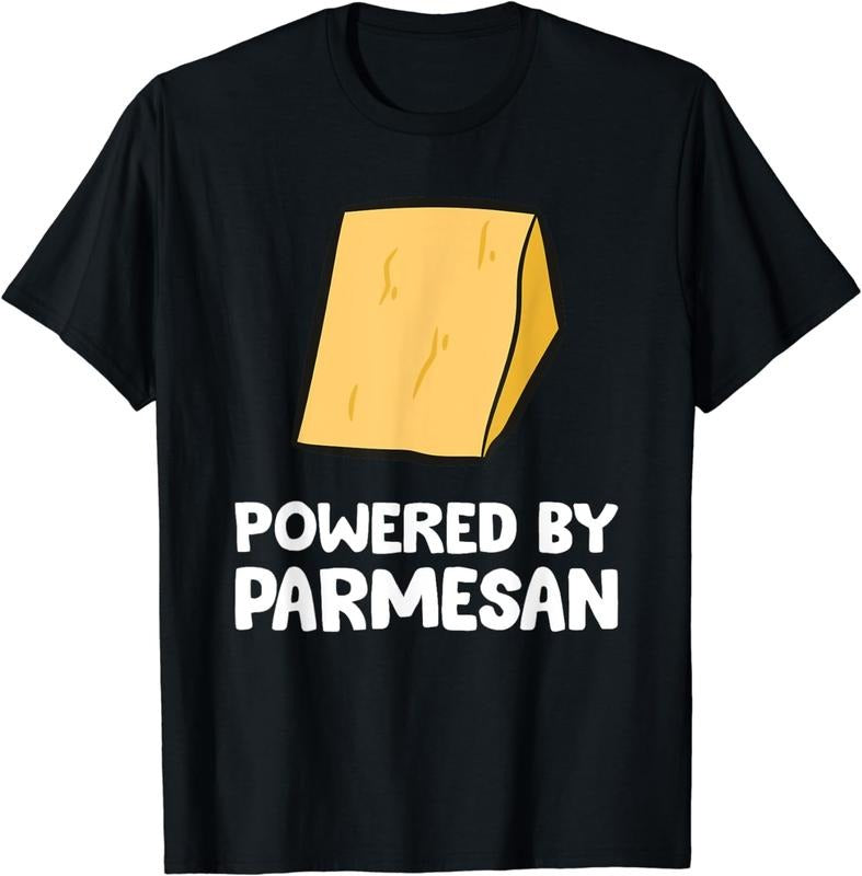 [100% Cotton]Powered By Parmesan Cheese T-Shirt Hoodie Sweatshirt | PrintMintTees.com
