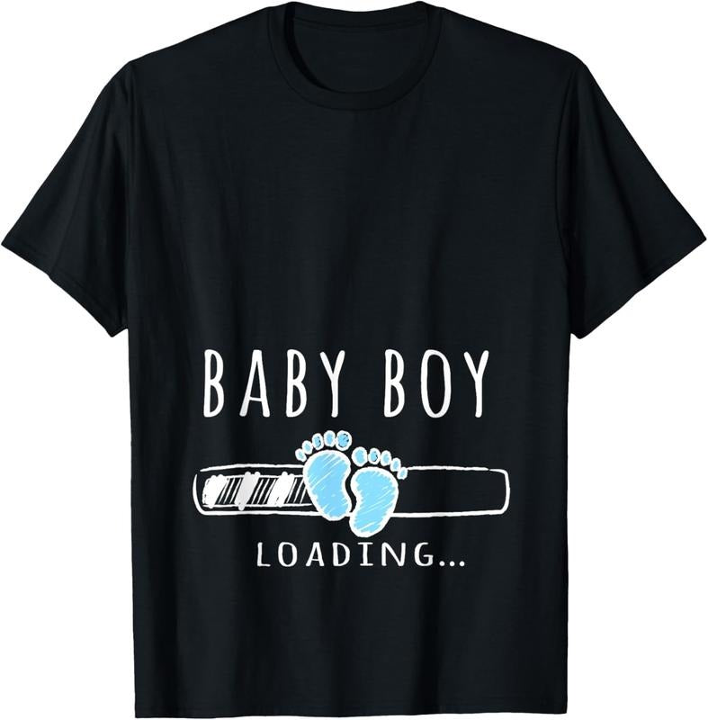 100% Cotton Pregnant Mom Boy Loading T-Shirts, Hoodie, Sweatshirt