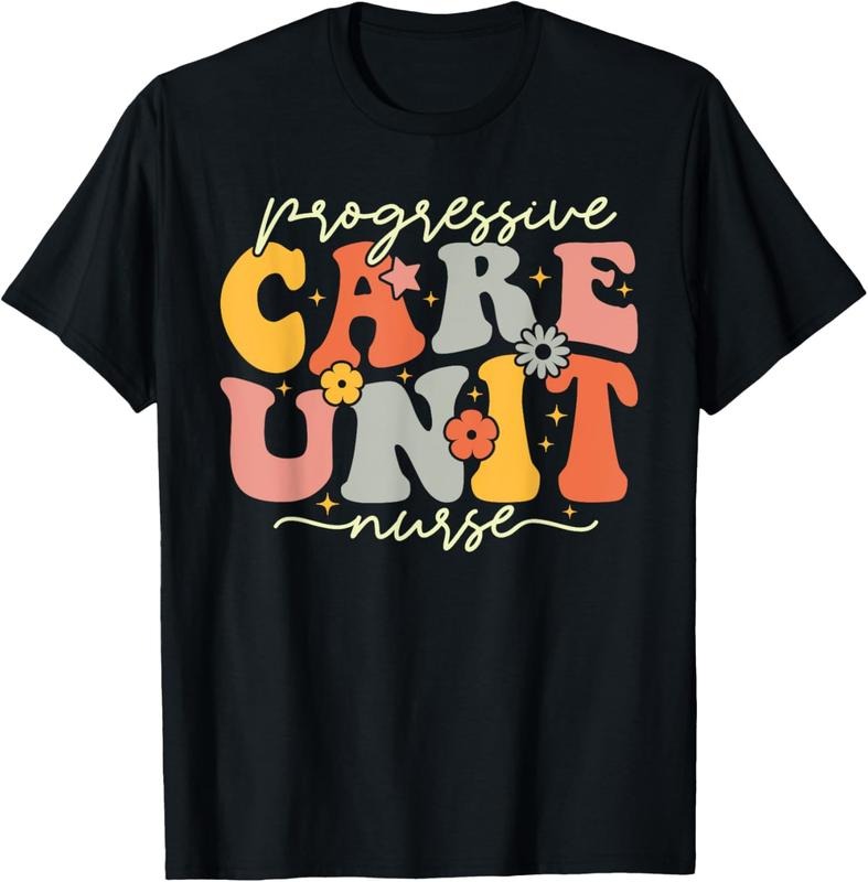 100% Cotton Progressive Care Unit Groovy PCU Nurse Emergency Room Nurse T-Shirts, Hoodie, Sweatshirt