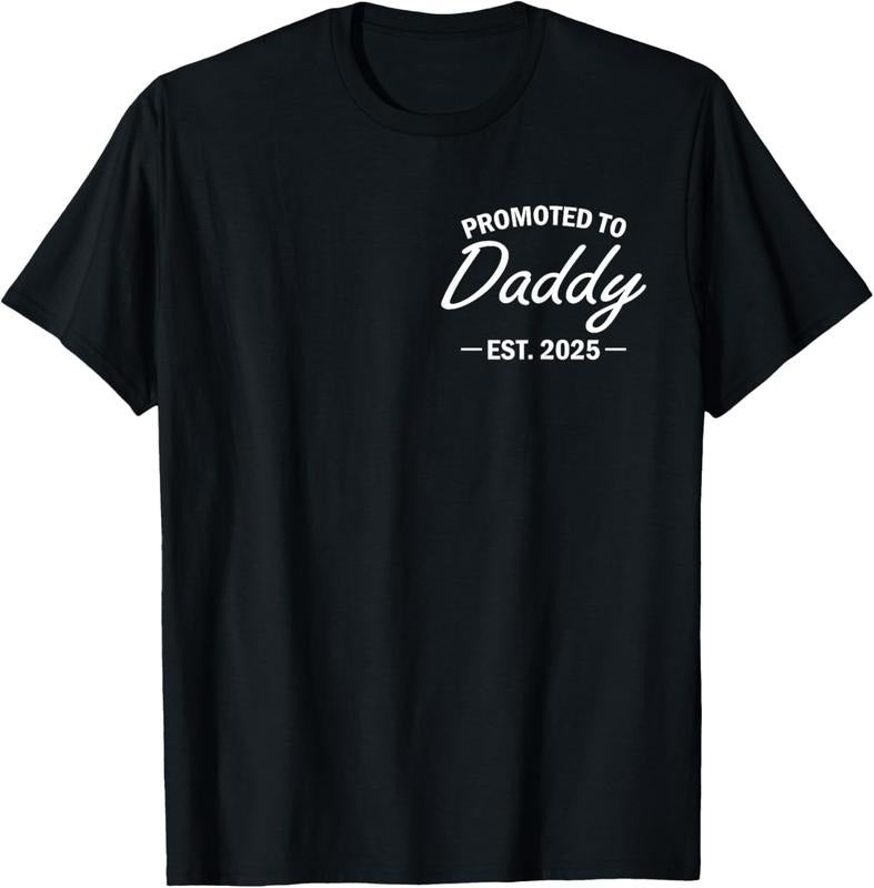 100% Cotton Promoted To Daddy Est 2025 Soon To Be New Dad Fathers Day T-Shirt Hoodie, Sweatshirt | PrintMintTees.com
