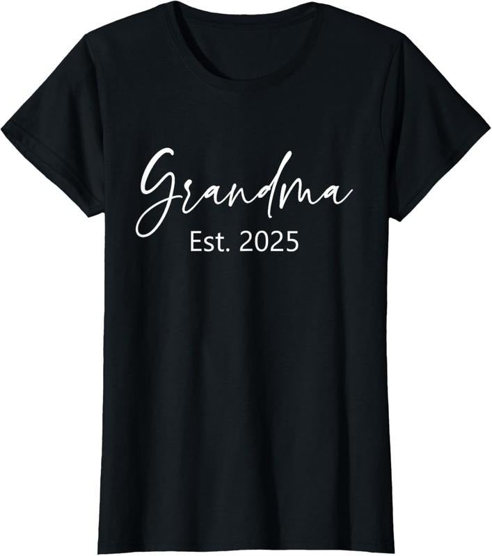 100% Cotton Promoted To Grandma 2025, Grandma Est 2025 T-Shirt Hoodie, Sweatshirt | PrintMintTees.com