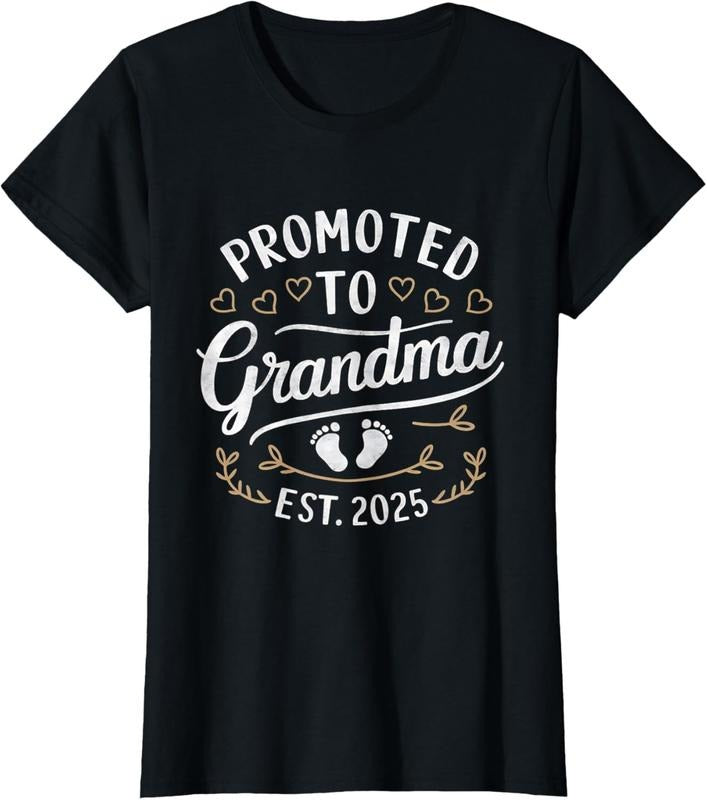 100% Cotton Promoted Grandma Est. 2025 T-Shirts, Hoodie, Sweatshirt