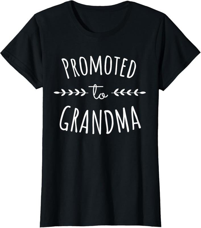 100% Cotton Promoted to Grandma Grandmother Pregnancy Announcement Women T-Shirt Hoodie Sweatshirt | PrintMintTees.com
