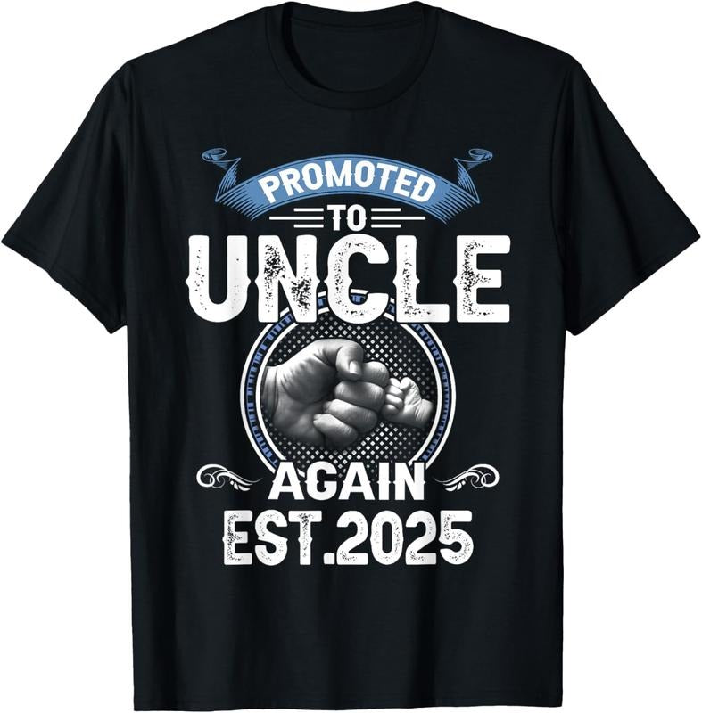 100% Cotton Promoted Uncle Again Funny Pregnancy Announcement 2025 T-Shirts, Hoodie, Sweatshirt