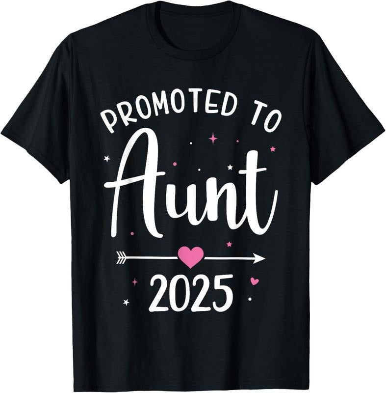 100% Cotton Promoted to aunt 2025 pregnancy announcement T-Shirt Hoodie Sweatshirt | PrintMintTees.com