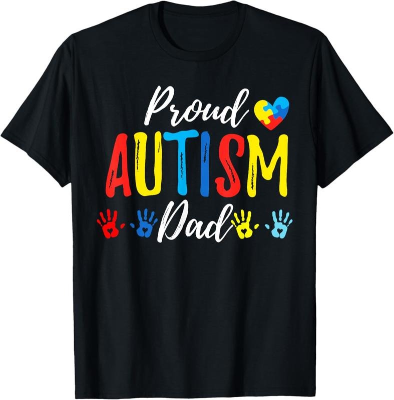 100% Cotton Proud Dad Autism Awareness Family Matching Shirt T-Shirts, Hoodie, Sweatshirt