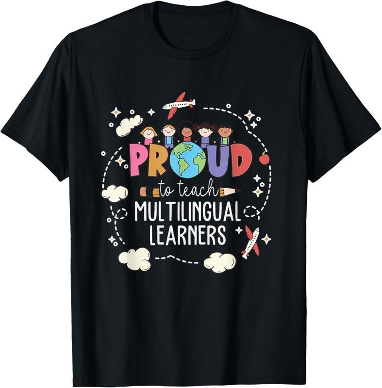 100% Cotton Proud Teach Multilingual Learner ESL English Teacher T-Shirts, Hoodie, Sweatshirt