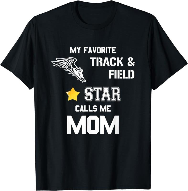 [100% Cotton]Proud Track & Field Mom T-Shirt Hoodie Sweatshirt | PrintMintTees.com